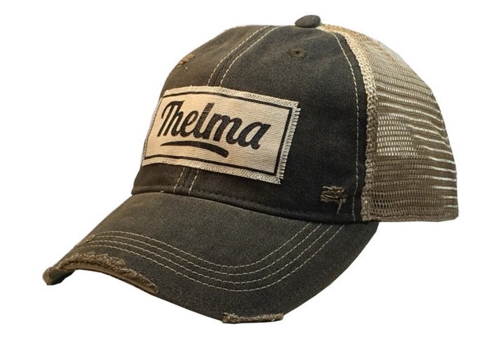 Distressed Trucker Cap - Distressed Black - Thelma