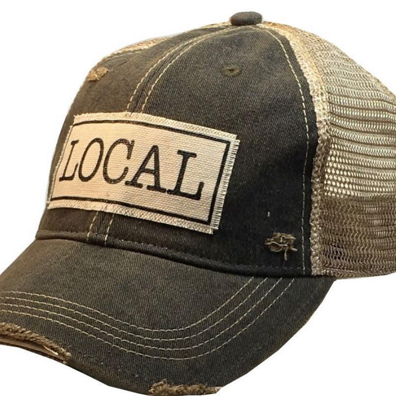 Distressed Trucker Cap - Distressed Black -  Local