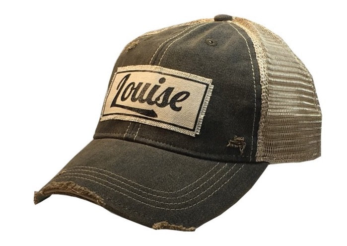 Distressed Trucker Cap - Distressed Black - Louise