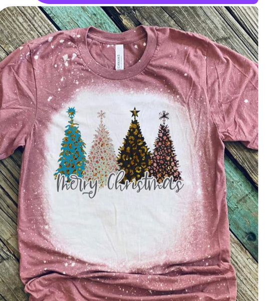 Merry Christmas mauve tee